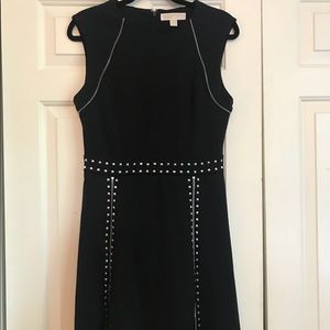Michael Kors black dress with silver zippers/studs